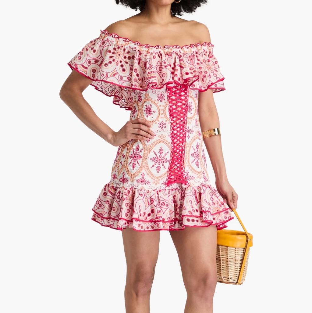 Final Sale Charo Ruiz Pia Off Shoulder Mini Dress